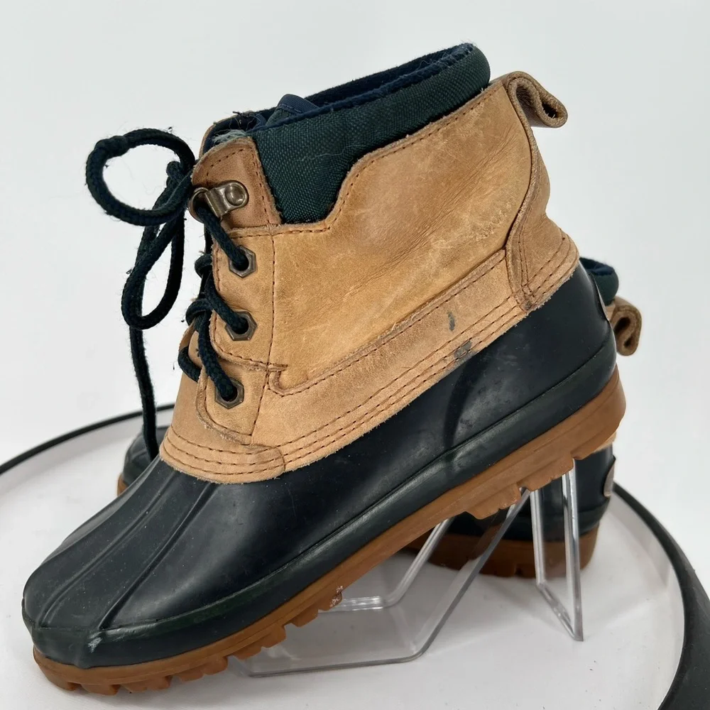G. H. BASS GLACIAL DUCK BOOTS WATERPROOF WITH LEATHER AND‎ RUBBER UPPER